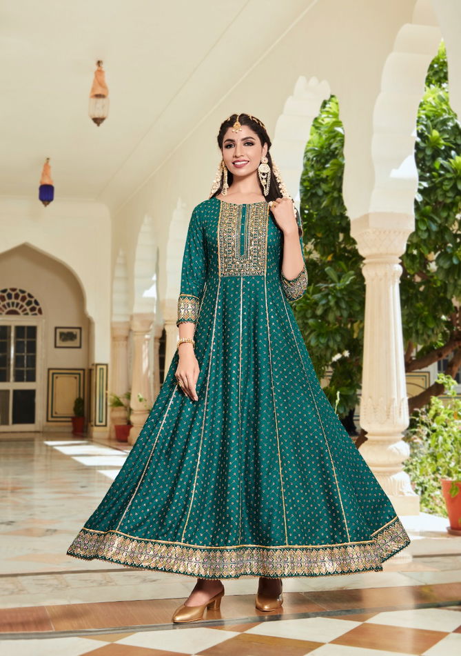 Fashion Colourbar 8 Festive Wear Anarkali Long Wholesale Kurti Collection